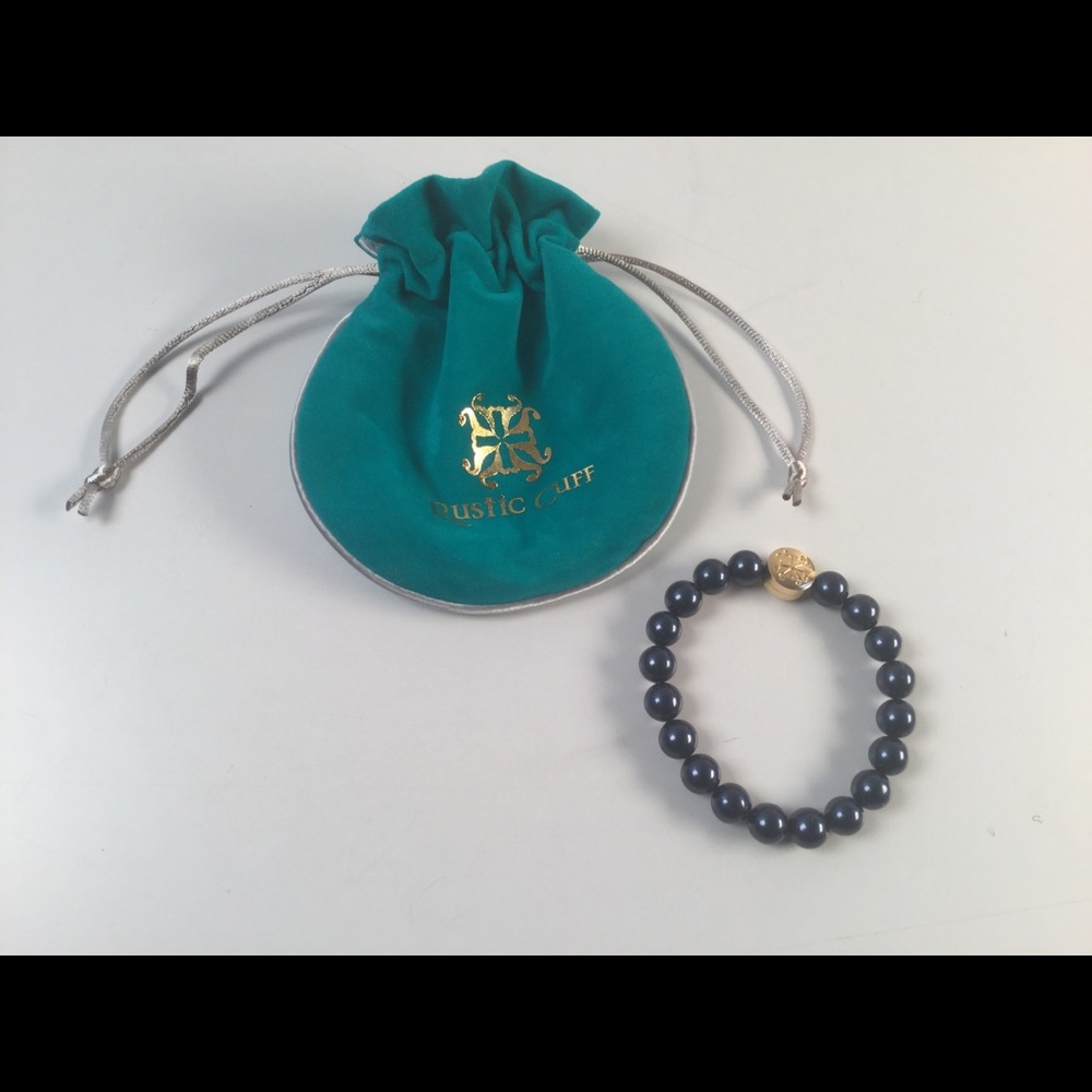 Rustic Cuff NAVY Bracelet with gift pouch NEW!